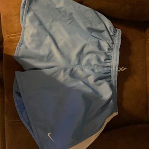 Nike athletic shorts.  They’re lined.